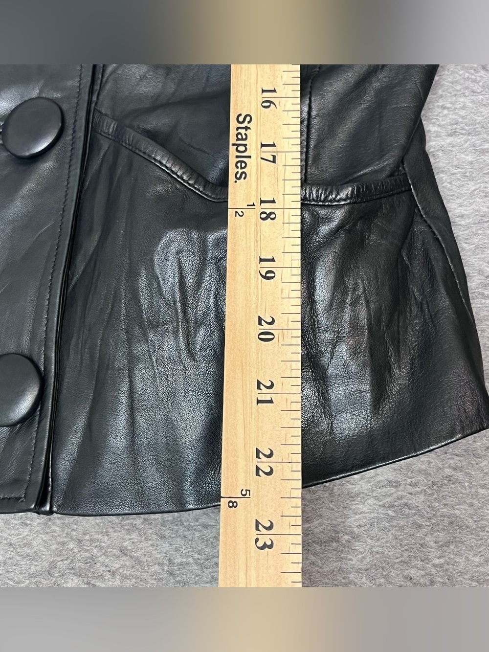 Bagatelle Collection Leather Blazer Jacket Womens Size 8 Kimono Cropped Layer - Picture 4 of 14